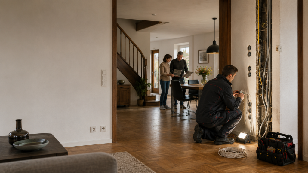 Elektroinstallation erneuern Kosten in Kirchheim bei Modernisierung eines älteren Wohnhauses