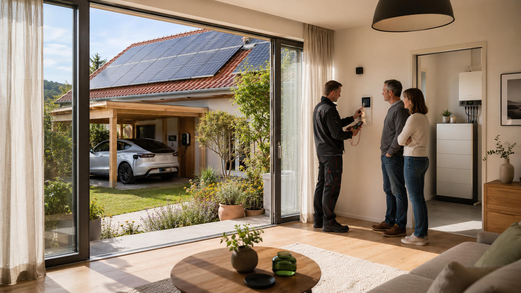 Photovoltaik Göppingen versorgt modernes Wohnhaus mit Speicher, Wallbox und eigener Solarenergie